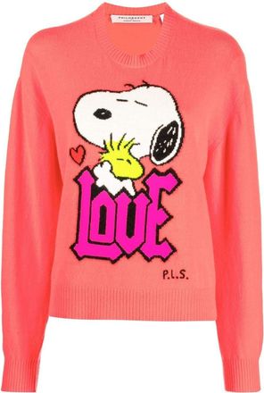 Philosophy di Lorenzo Serafini x Peanuts cartoon jumper - women - Cashmere/Virgin Wool - 46 - Red