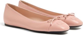 Valentino Garavani VLOGO Signature Ballerina Flat in Cream at Nordstrom, Size 37.5