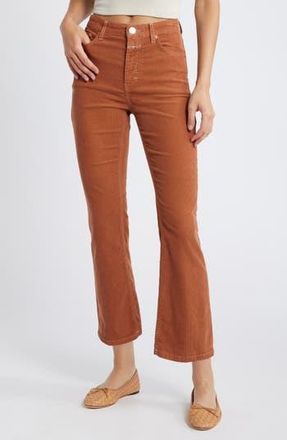 Closed Hi-Sun High Waist Ankle Flare Corduroy Pants in Ferro Brown at Nordstrom Rack, Size 24