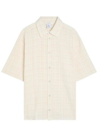 Won Hundred Daniel Checked Cotton-blend Shirt - Cream - XL