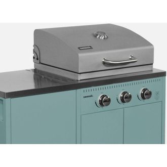 Sweeek Barbacoa De Gas Con 3 Quemadores, 3 Puertas Y Term&oacute;metro