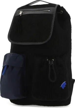Ader Error Mens Backpack Black Wool Nylon Angora