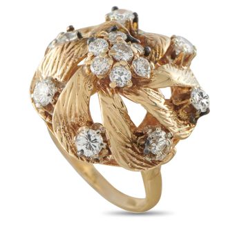 Luxury Bazaar 14K Yellow Gold 1.20ct Diamond Ring MF10-062926