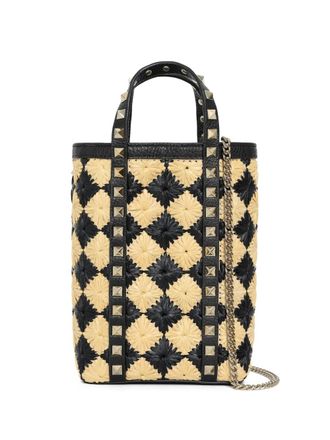 Valentino Garavani Rockstud mini bag - women - Polyamide - One Size - Neutrals