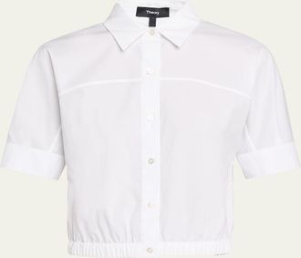Theory Short-Sleeve Button-Front Shirt