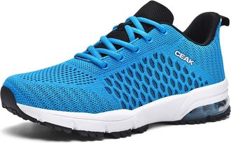 Generic Men Breathable and Fashionable Sports Travel Running Shoes,Blue White,9UK