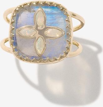 Pascale Monvoisin Goldring mit Mohnstein Bowie N°2