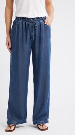 Cloth & Stone Wide Leg Crop Denim Pants in Horizon Wash at Nordstrom, Size Medium