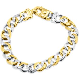 Pompeii3 Braccio Mens 30 Gram Curb Link Solid Silver Bracelet 8.5 Size: 8.5