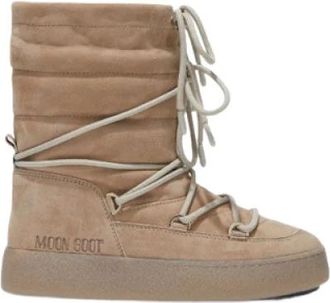Moon Boot Ltrack Daim Winterlaarzen - Dames - Winterlaarzen - Beige - 41 EU - Su&egrave;de - Schoenen