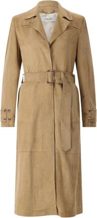 Golden Goose Trenchcoats - Dames - Jas met riem - Bruin - M - Leer - Jassen
