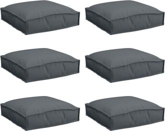 vidaXL Coj&iacute;n De Pal&eacute; Para Asiento 6 Pcs Antracita 40 X 40 X 8 Cm Vidaxl