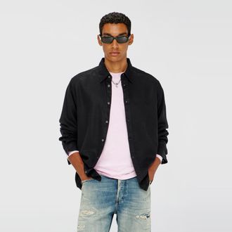 Diesel Fluid shirt with logo embroidery - Shirts - Man - Black