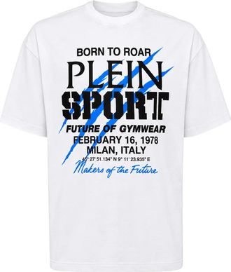 Plein Sport T-shirt met ronde hals Future of Gymwear - Heren - Sport - Wit - Maat: XL Katoen