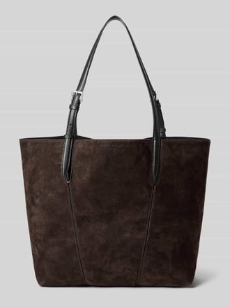 Liebeskind Shopper aus Leder mit Logo-Pr&auml;gung Modell UNA in Dunkelbraun, Gr&ouml;&szlig;e 1