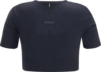 Wolford Womens Seamless Fitted Sports T-Shirt Black Polyamide; Elastane T-Shirts And Polos