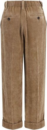 Brunello Cucinelli Womens Brown Viscose Casual Pants