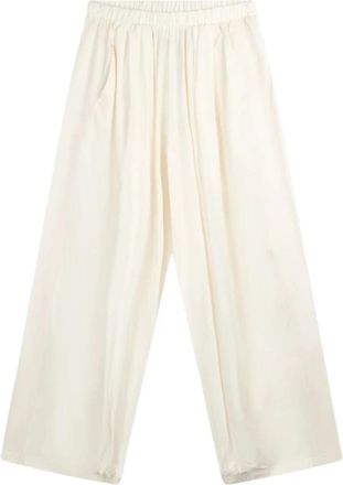 10 Days Relaxte Viscose Fluid Broek - Dames - Wijde Broeken - Beige - M - Broeken