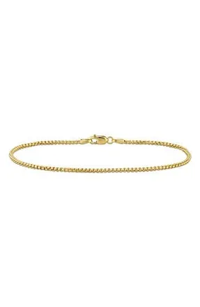 Delmar Round Box Link Bracelet, 1.60mm in Gold at Nordstrom Rack