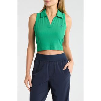Original Penguin Solid Sleeveless Crop Polo in Jelly Bean at Nordstrom Rack, Size X-Large