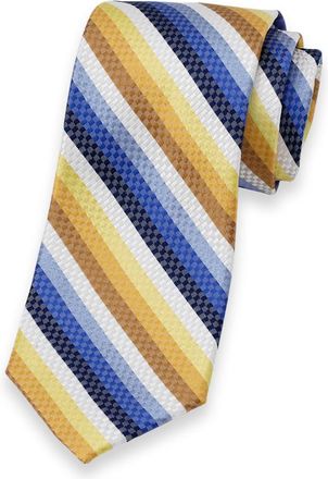 Paul Fredrick Stripe Woven Silk Tie