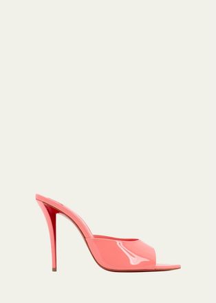Christian Louboutin 100mm Miss Z Leather Mule Sandals