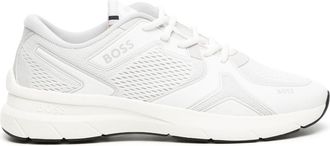 BOSS logo-print sneakers - men - Polyester - 44 - White