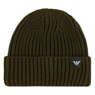 Emporio Armani Accessoires, Heren, Groen, L, Groene Beanie