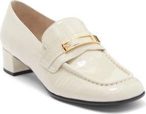 Jeffrey Campbell Book Smart Bit Loafer Pump in Ivory Crinkle Patent at Nordstrom Rack, Size 9.5