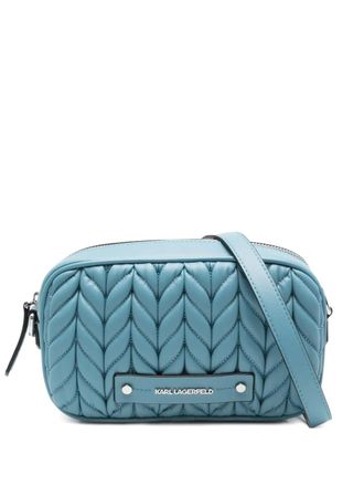 Karl Lagerfeld quilted cross body bag - Blue
