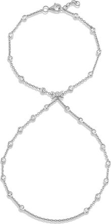 Awe Inspired Triple Moon Hand Chain in 925 Sterling Silver at Nordstrom