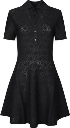 Givenchy Polo Jurk in Monogram 72 Jacquard - Dames - Korte kleedjes - Zwart - M - Kleedjes
