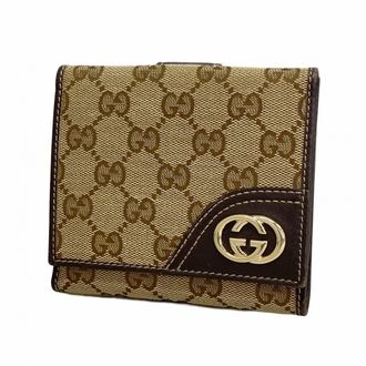 Gucci Brown Canvas Wallet (Bi-Fold) (Pre-Owned)