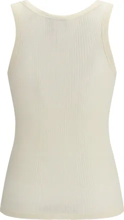 Forte_Forte Ribbed Wool Tank Top - Beige