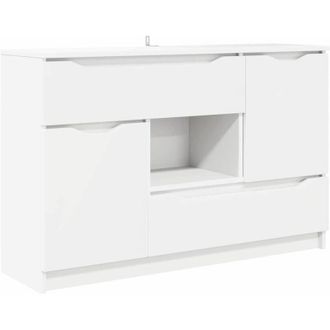 vidaXL Sideboard with Drawer White 100 x 30 x 65.6 Engineered Wood vidaXL