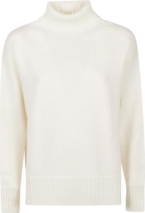 Drumohr Over Turtle Neck Sweater - Dames - Coltruien - Wit - L - Truien & Vesten