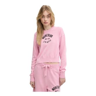 Moschino Cotton Sweater - Dames - Truien - Roze - Maat: XL Katoen
