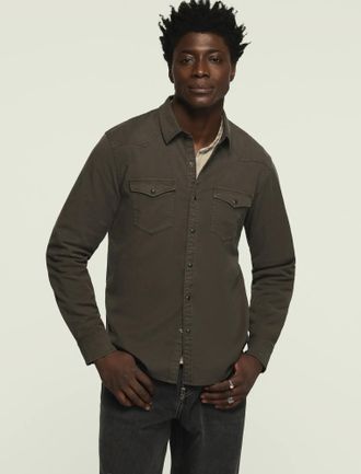 Lucky Brand Mens Long Sleeve Twill Masa Western Shirt