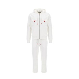 Kiton Joggingpak - Heren - Sport - Wit - Maat: 2XL Katoen