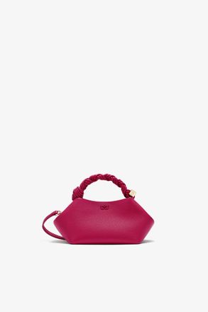 Ganni Persian Red Small Bou Bag in Grained