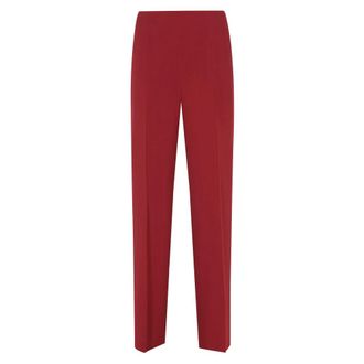 Alberta Ferretti Dames, Broeken, Rood, Maat: S Leer