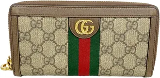 Gucci Brown Pvc Long Wallet (Bi-Fold) (Pre-Owned)