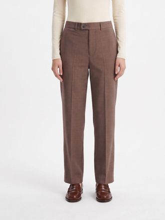 Erika Cavallini Semi Couture High-Waisted Straight-Leg Pure Virgin Wool Trousers