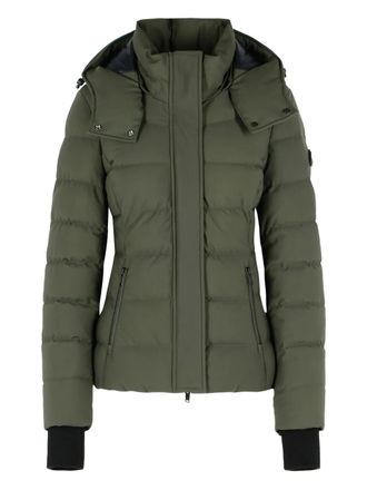 Moose Knuckles Betta hooded zip-up puffer jacket - women - Nylon - M - Green