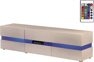 Habitat et Jardin Habitat Et Jardin - Mueble Tv Led Vida - 177 X 39 X 45 Cm - Blanco