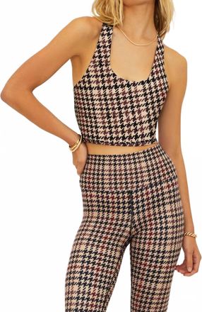 Beach Riot Yara Top In Midnight Houndstooth