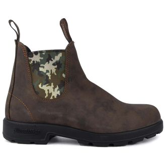 Blundstone 1612 Leather Unisex Ankle Boots - Rustic Brown Camo - Size:UK 7.5