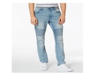 American Rag Cie Mens Denim Destroyed Slim Jeans Blue Size 33X30
