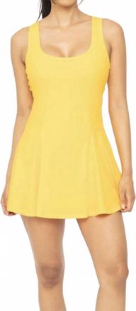 Mono B Ruffle Skort Dress In Merigold