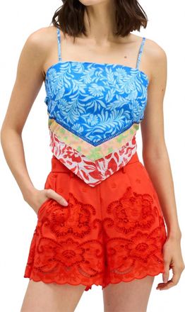 Allison New York Scarf Tank Top In Mixed Print